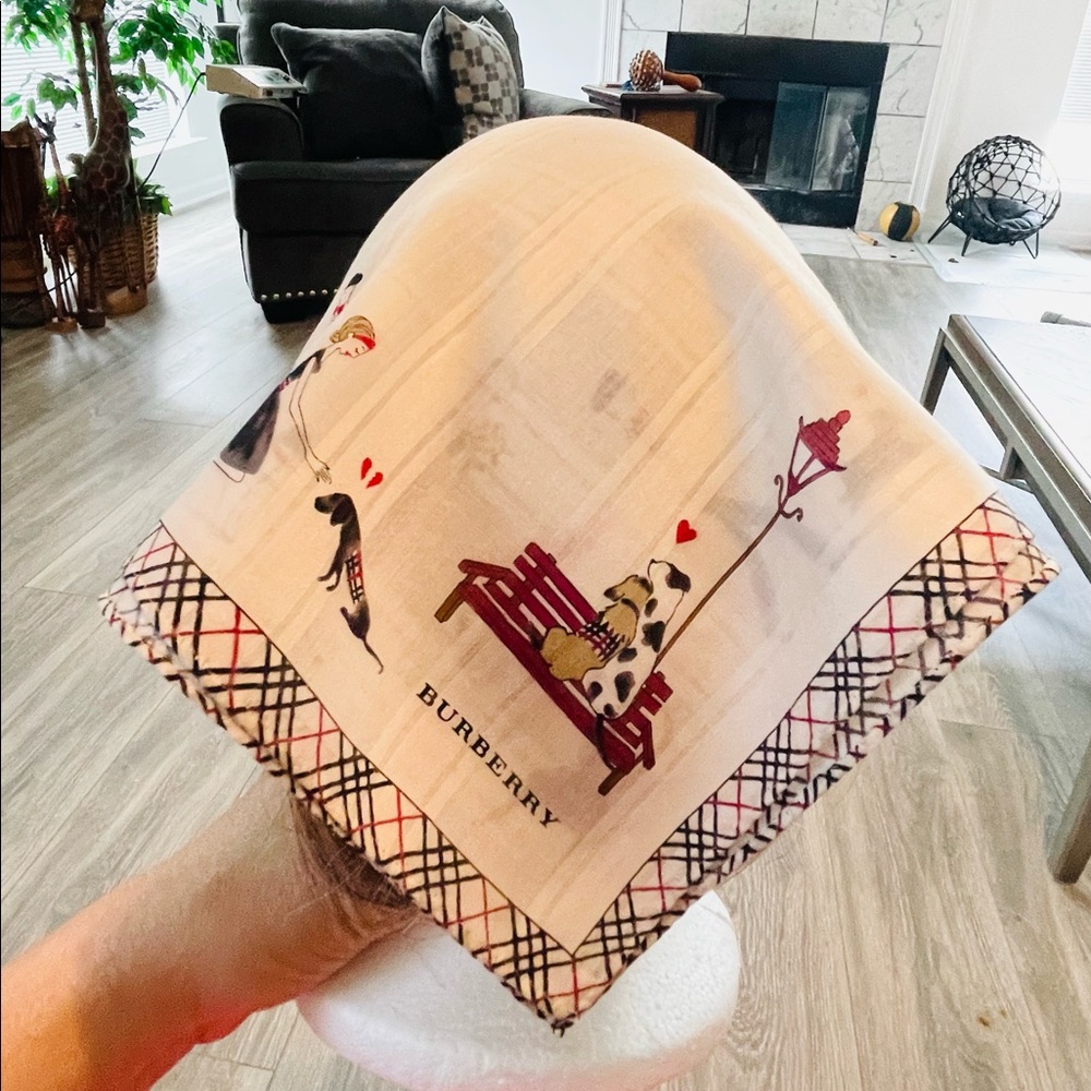 Very rare Burberry scarf in new condition. Walk the dog.